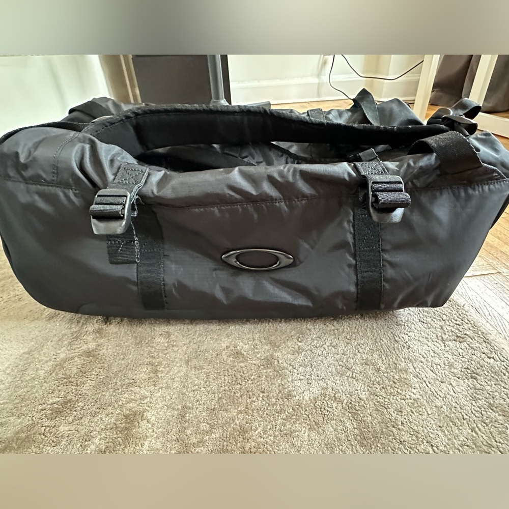 Oakley Black Nylon Duffel Bag with Logo